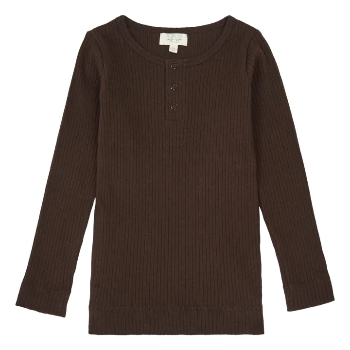 The Simple Folk T-shirt Côtelé Coton Bio | Chocolat