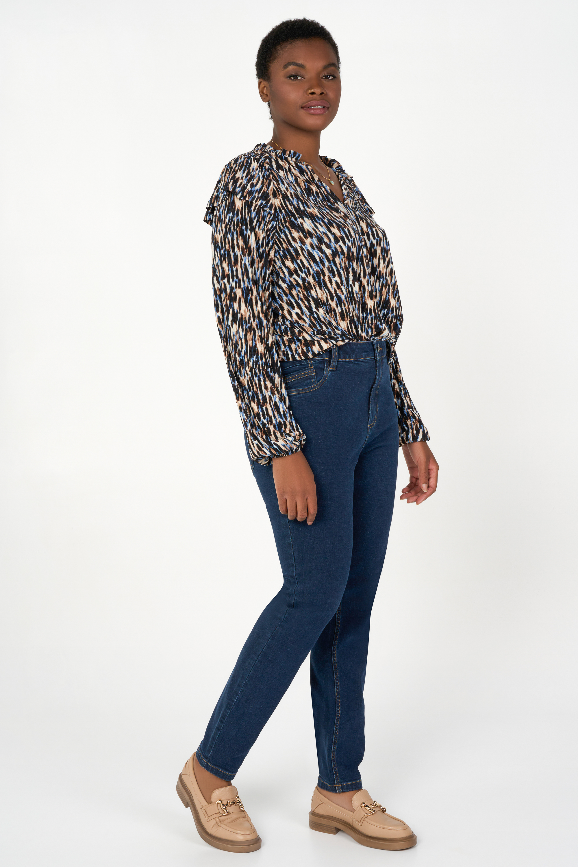 Slim leg jeans IRIS met stretch Rinse Washed Denim