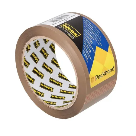 Idena Packband, 1 Rolle, 66 m x 50 mm, geräuscharm, braun