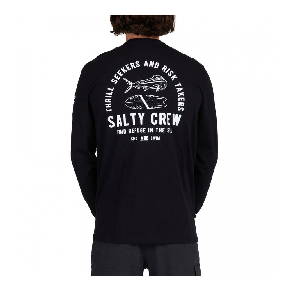 Salty Crew LATERAL LINE STANDARD - Tee-shirt Homme black