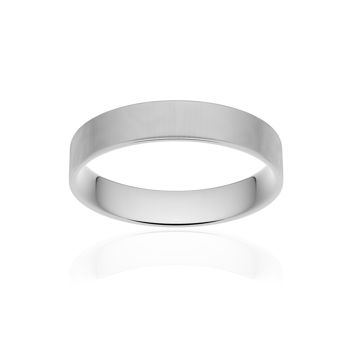Alliance platine 950 mat ruban plat confort 4 mm