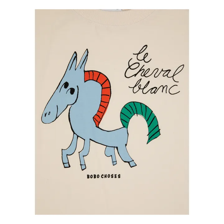 Bobo Choses Exclusivité Bobo Choses x Smallable - T-Shirt Bicolore Cheval | Ecru