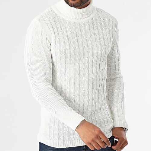 Pull Col Roulé Beige Clair