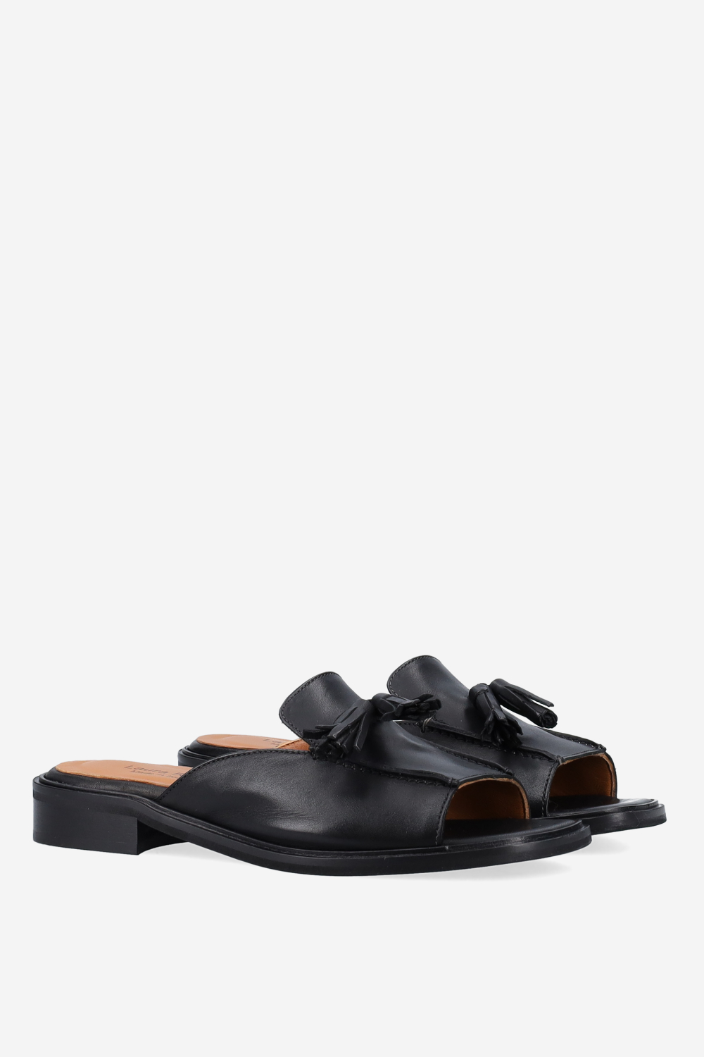 Leather tassel sandals