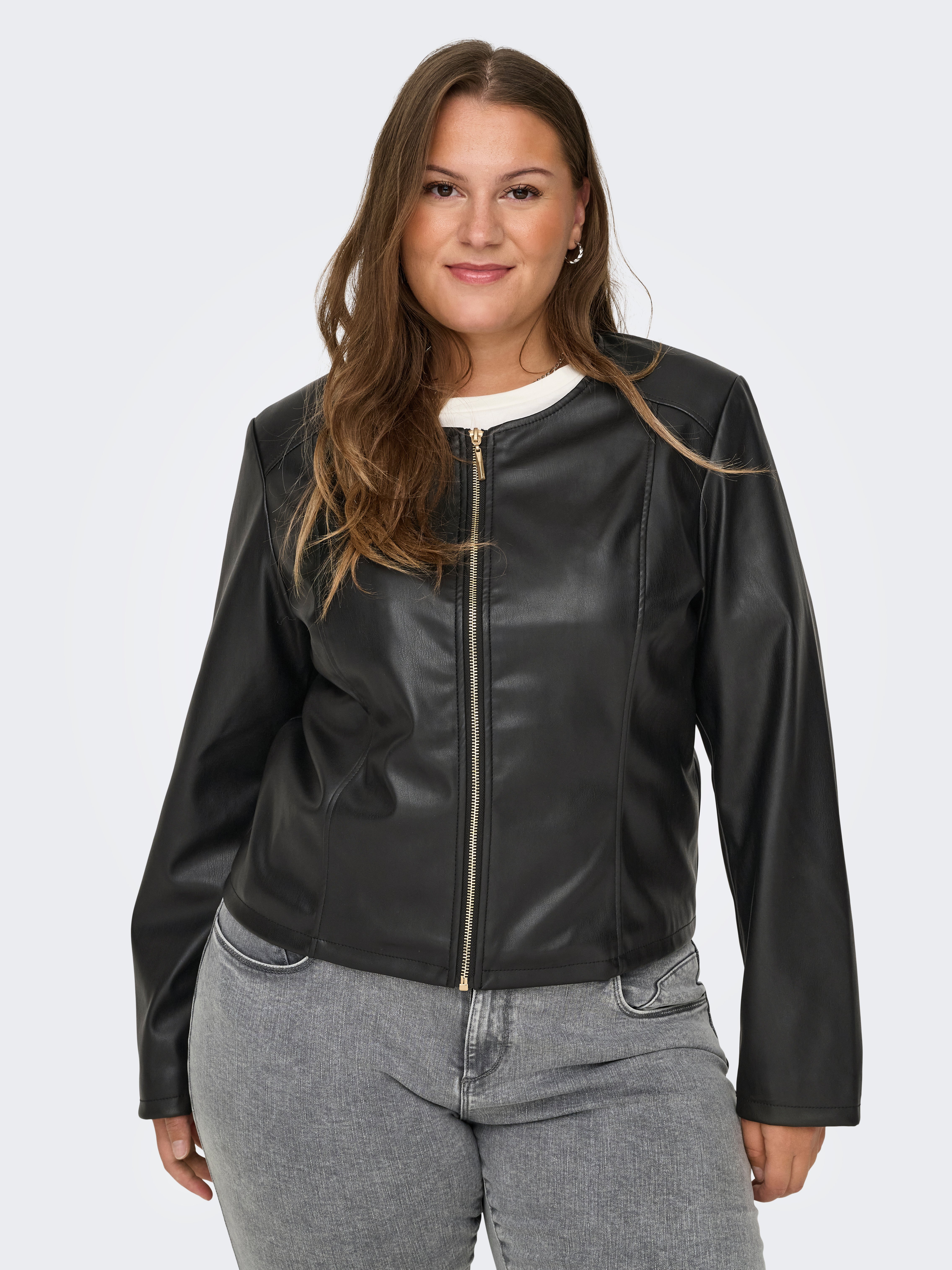 CARECHO Kunstlederjacke Black