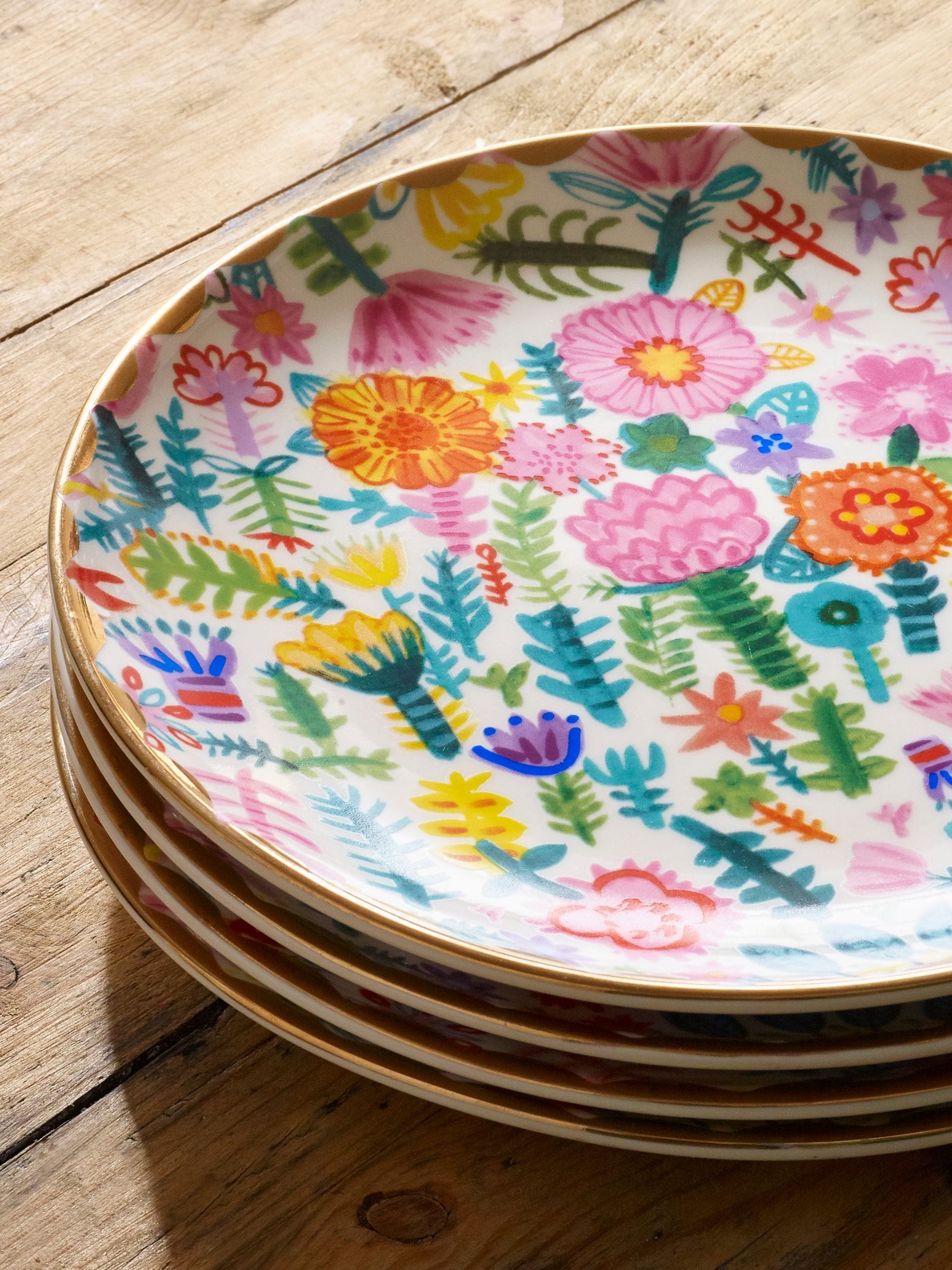 Lucy Tiffney - Set van 4 gebaksbordjes