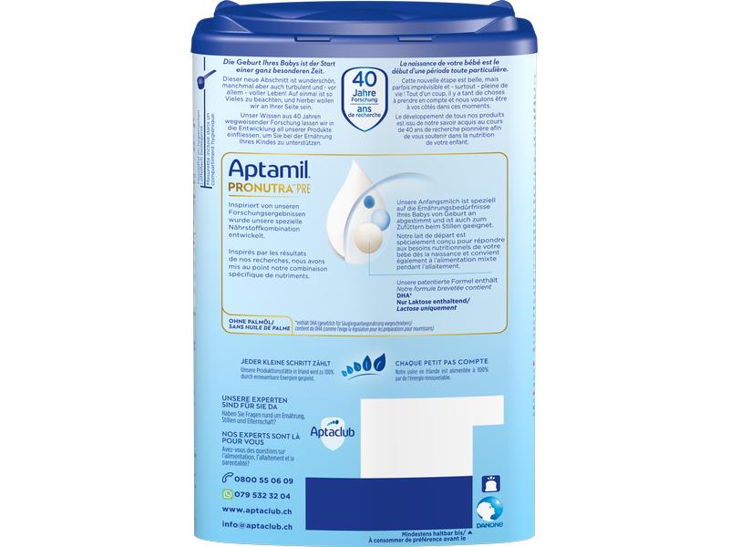 Aptamil Anfangsmilch Pronutra Pre 4x 800 g Säuglingsmilchnahrung
