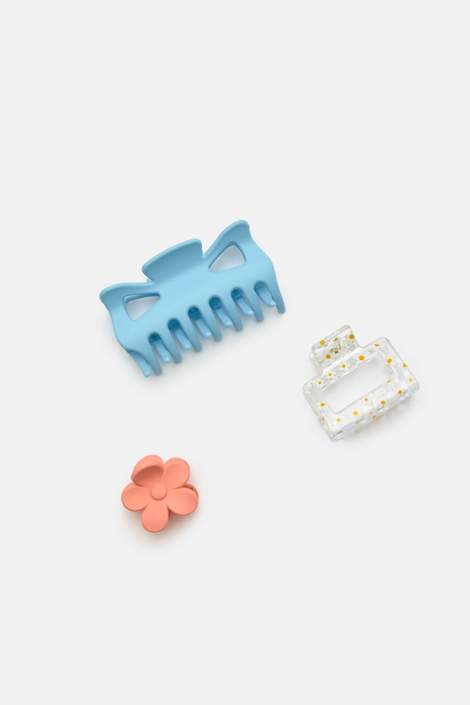 Conjunto de 3 presilhas de cabelo em formatos sortidos - Azul