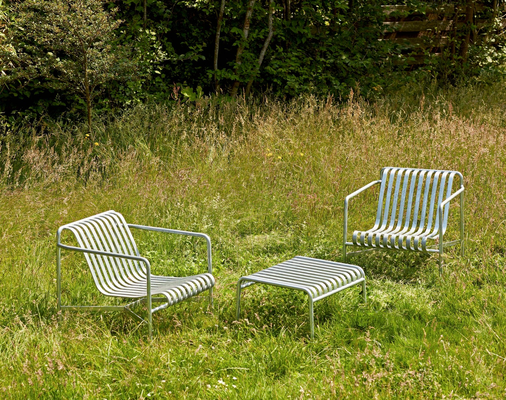HAY  Palissade Ottoman havebord - Hot Galvanised