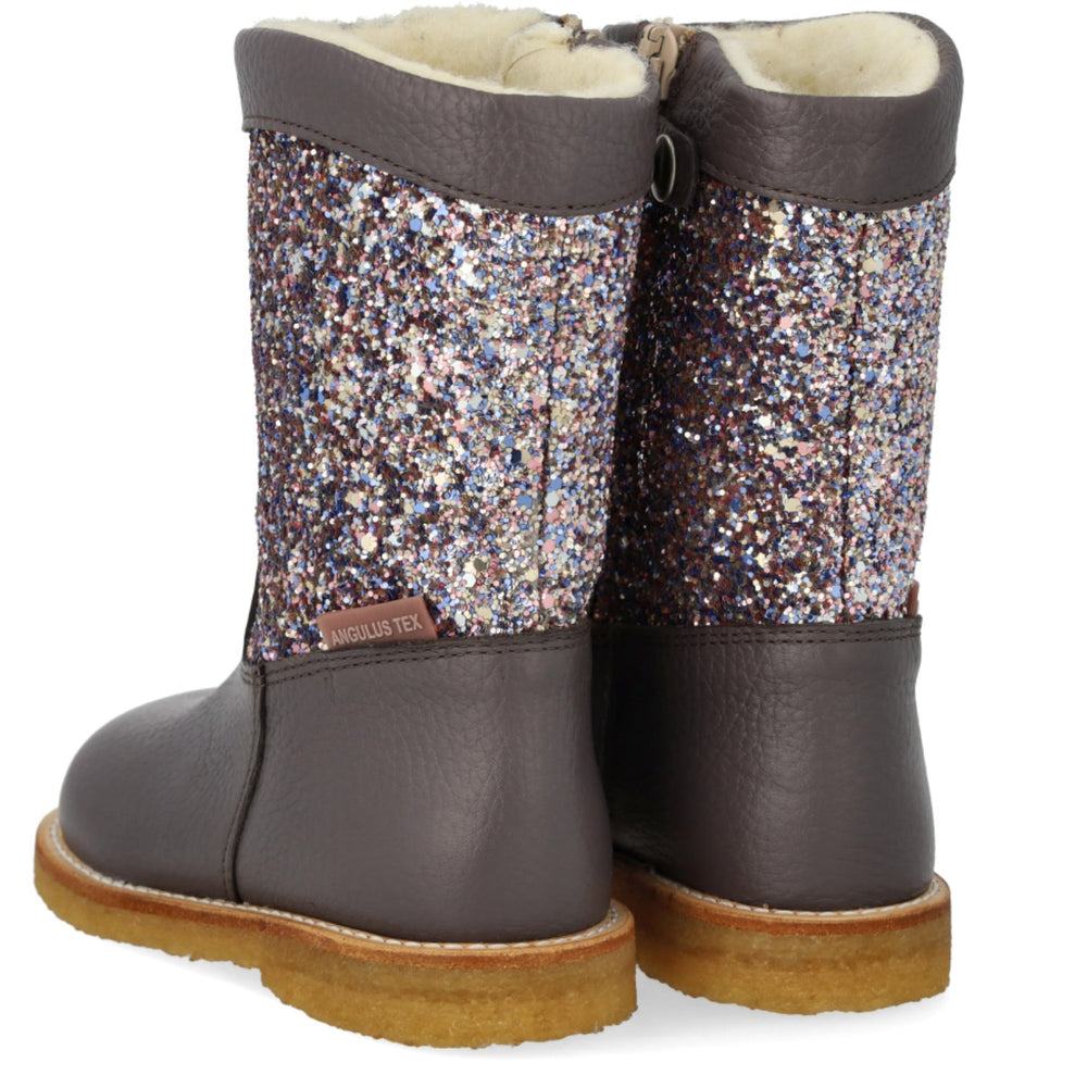 Køb Angulus Lavender/Pastel Multi Glitter TEX Støvle Med Glitter Og Lynlås