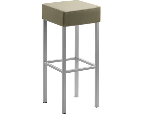 Barkruk Mayer Zitmeubelen 1123 34 x 34 x 82 cm Staal parelzilver/taupe