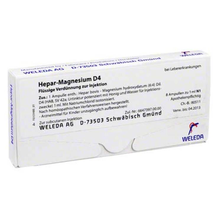 Hepar-Magnesium D 4 Ampullen, 8 St