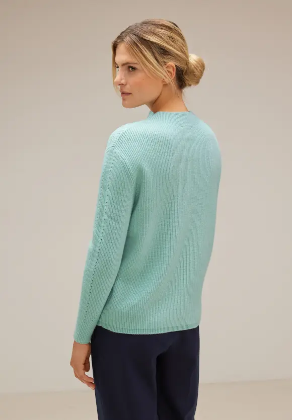 Pullover im Strickmix - iced mint melange