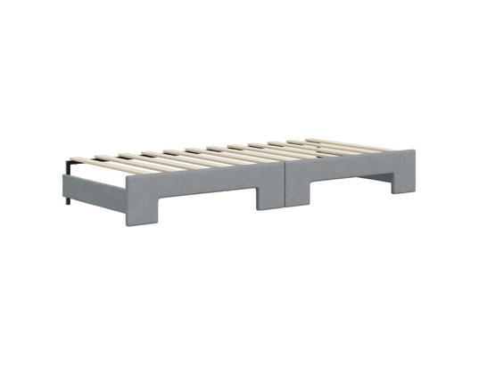 VIDAXL - Lit de jour avec lit gigogne gris clair 80x200 cm tissu