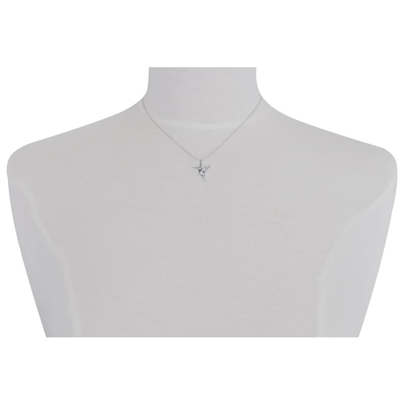 Collier Argent Colibri Ajouré