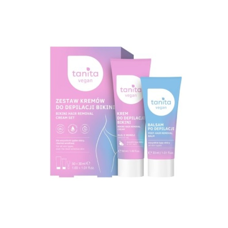 Tanita Vegan Set Bikini Enthaarungscreme 50 ml + Post-Enthaarungsbalsam 30 ml