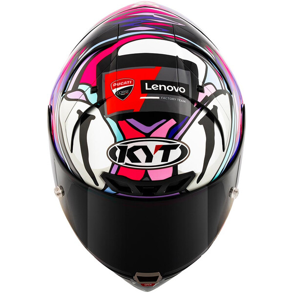 kyt - Casque KX-1 Race GP Bastianini Replica 2023 Violet / Rose / Blanc