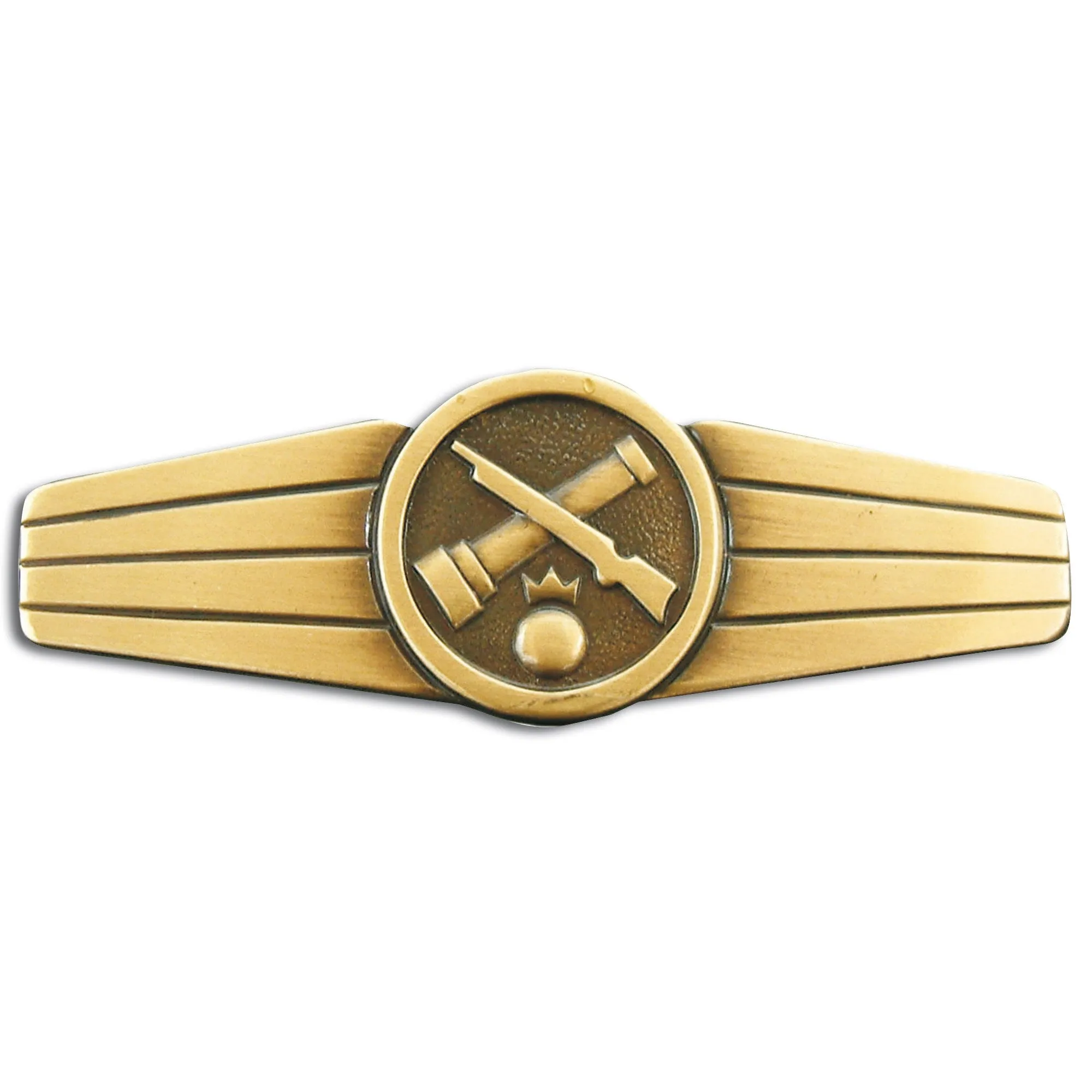 Bundeswehr Original -  Abzeichen BW Rohrwaffenpersonal Metall