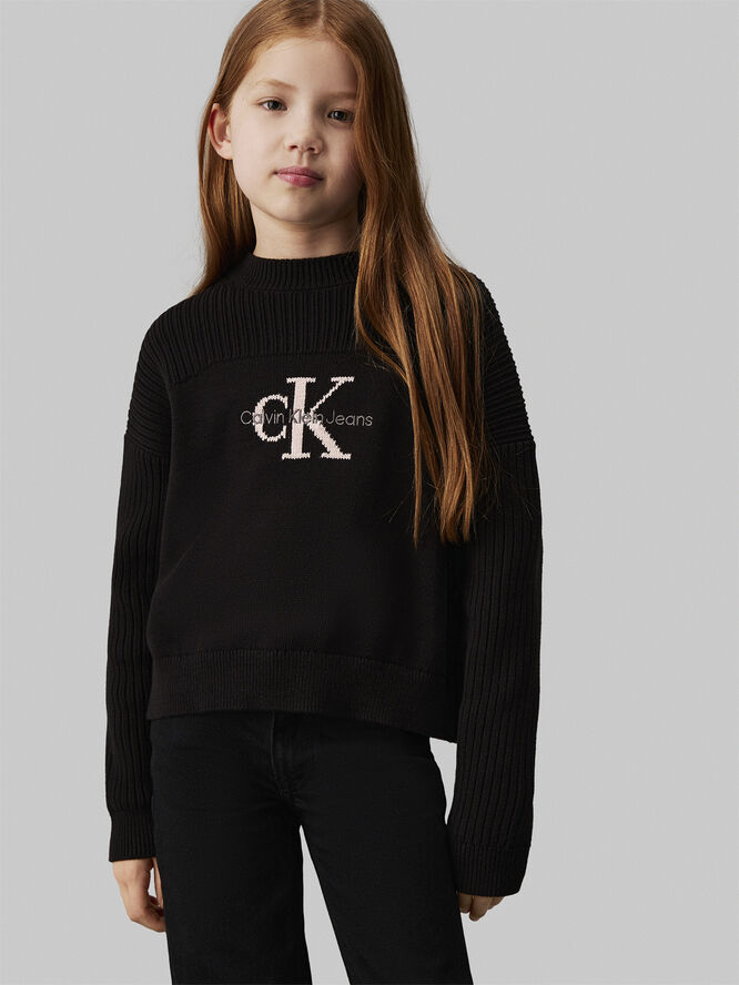 Calvin Klein MONOLOGO SWEATER Ck black