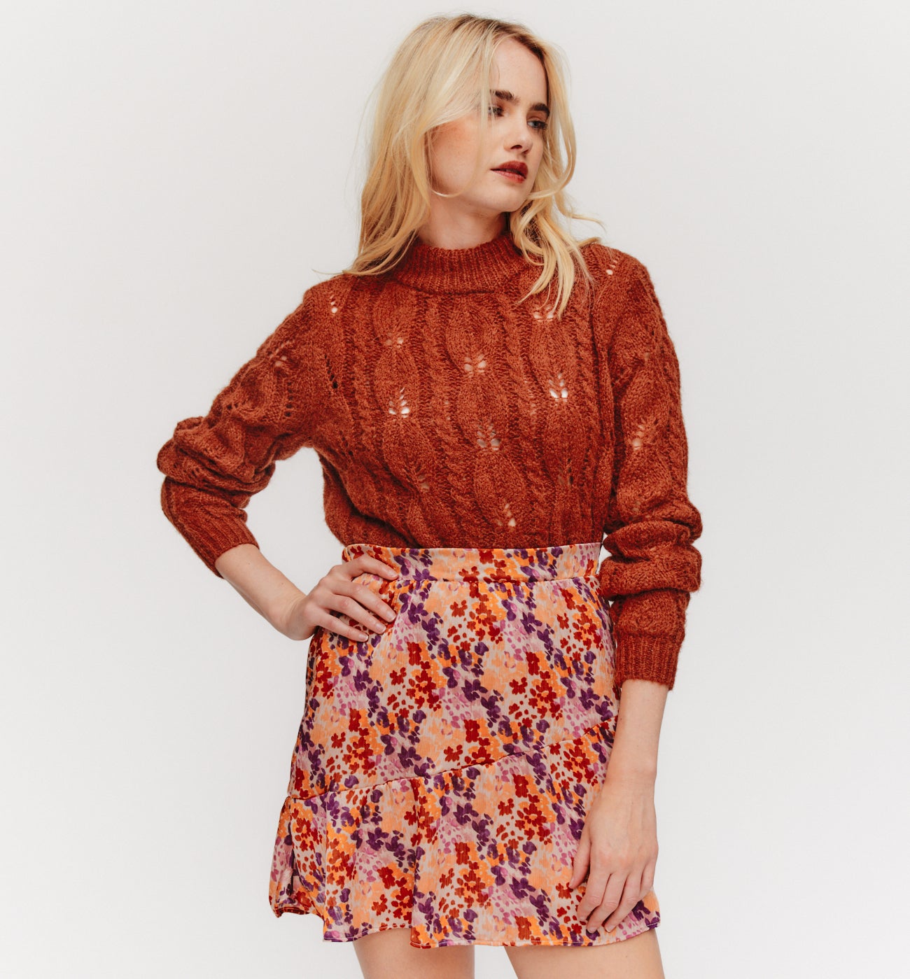 Mini jupe imprimée Femme - Imprimé multicolore
