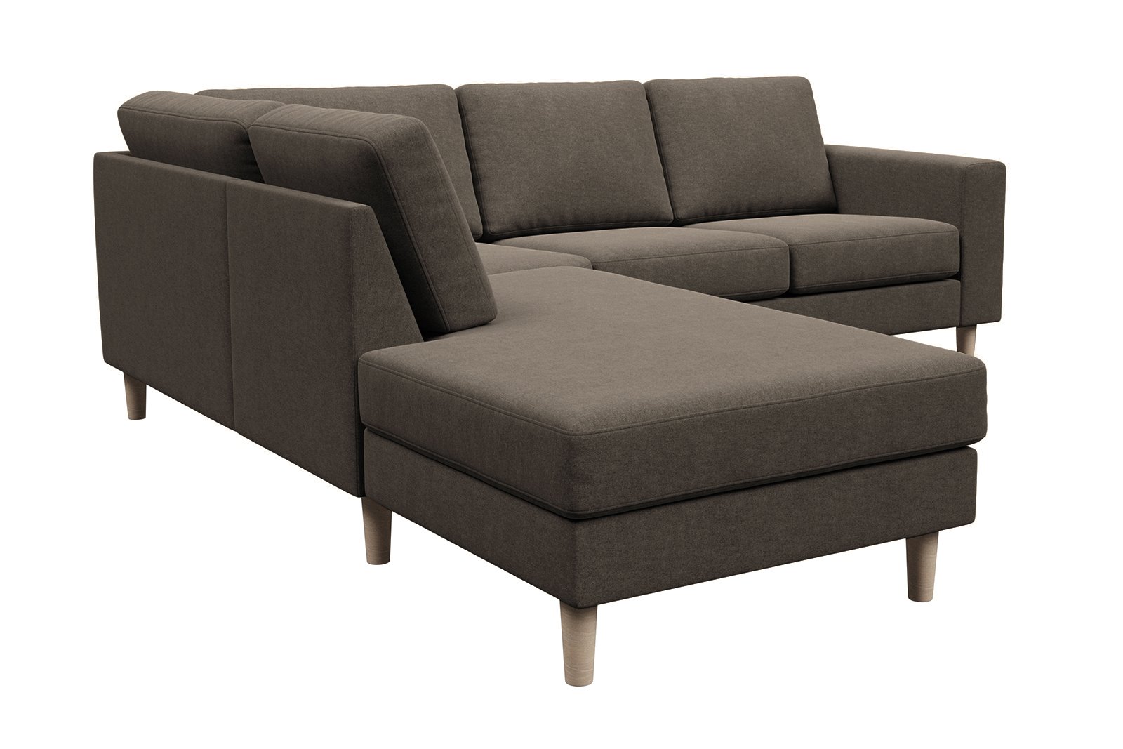 Hedda hjørnesofa Tekstil Neve 9 cappuccino med hvitoljede eikeben (1) og 18 c