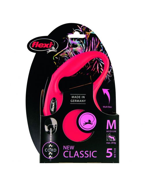 Flexi Rollijn Classic Koord M Rood - Hondenriem