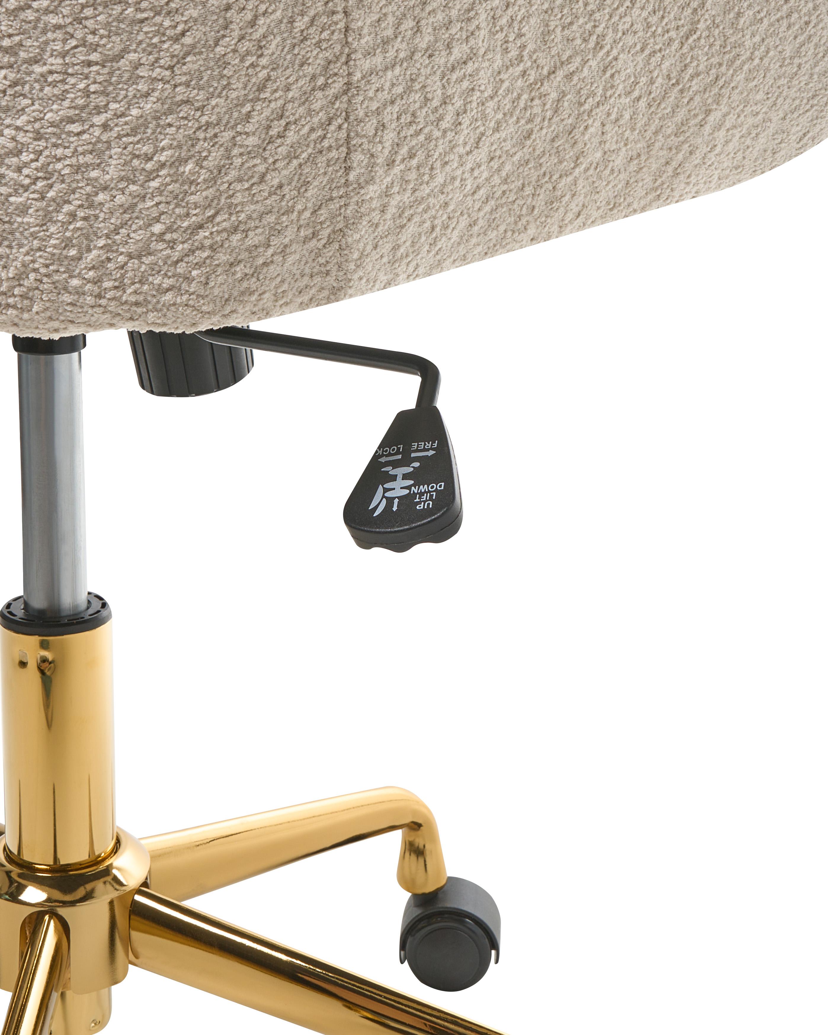 Bureaustoel PALMDALE Bouclé Lichtbeige