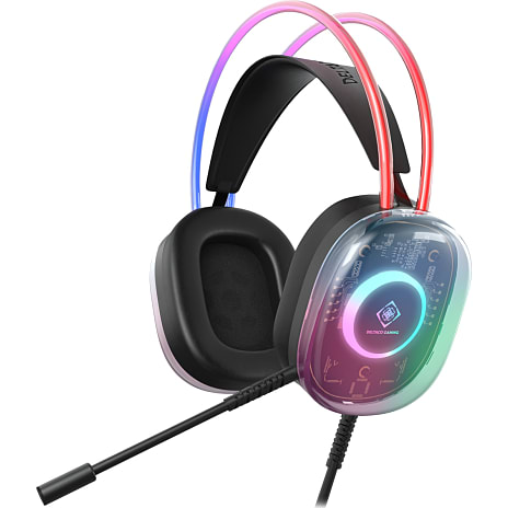 Deltaco RGB gaming headset - semi-transparent