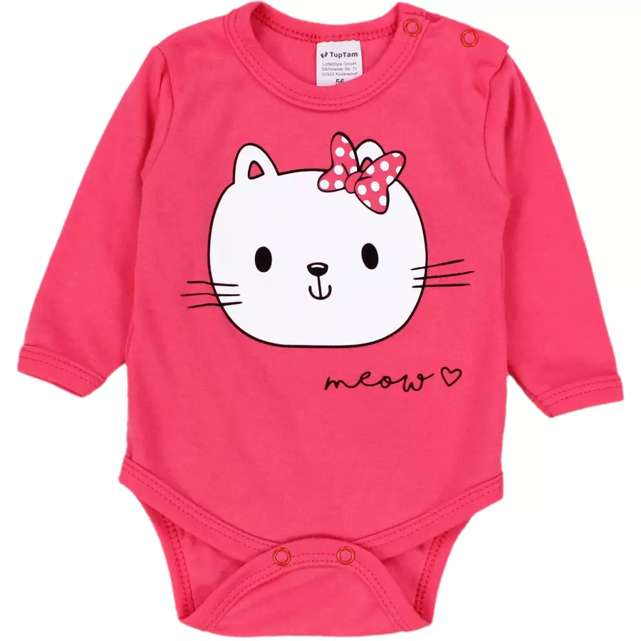 TupTam Mädchen Baby Body Langarm Unifarben 5er Pack rosablau