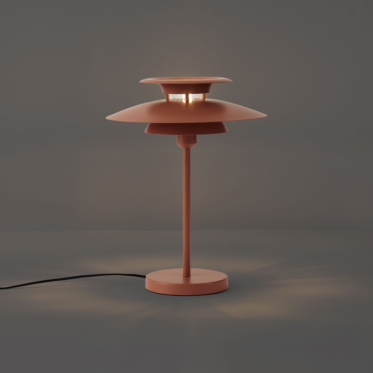 Retro tafellamp mokka staal 45cm - Pauly