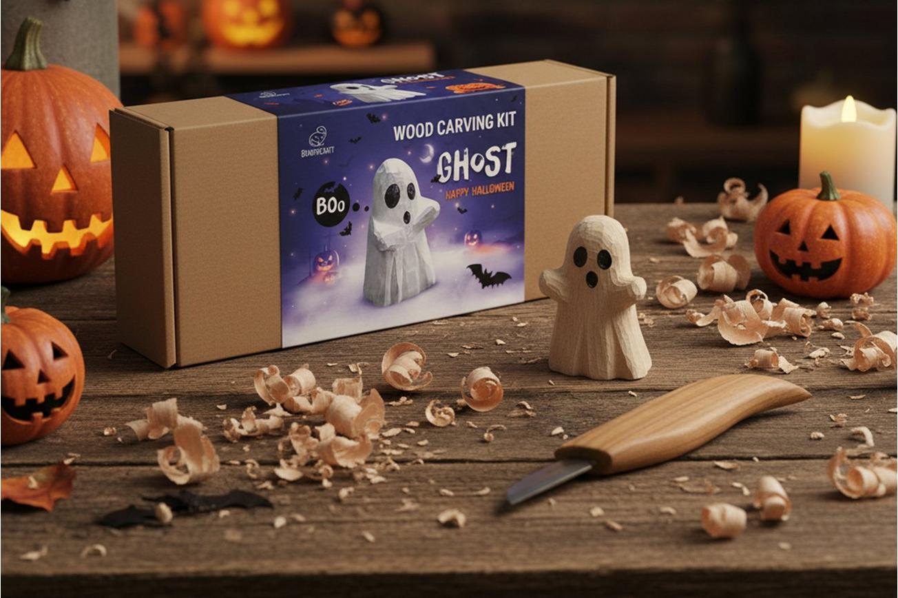 BeaverCraft DIY Halloween Kit, houtsnijset