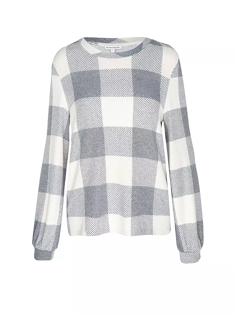 TOM TAILOR Langarmshirt COSY CHECK blau