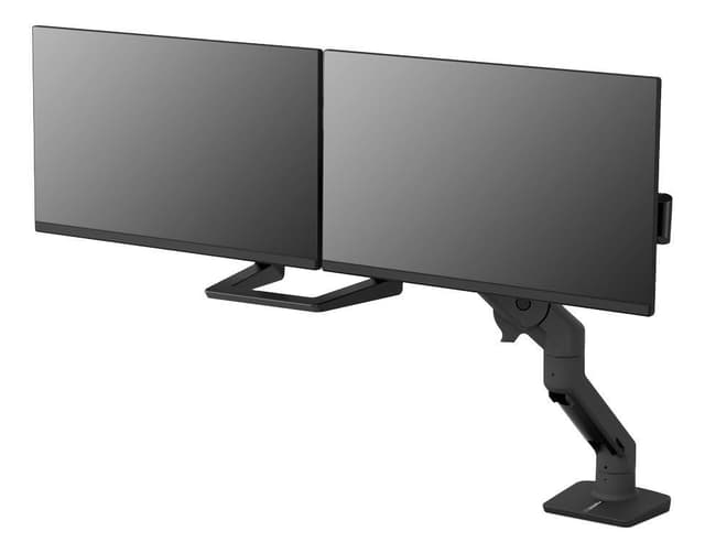 Ergotron HX Desk Dual Monitor Arm, Mattsvart
