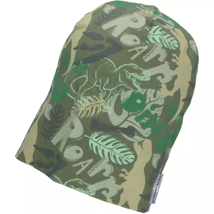 Sterntaler Slouch-Beanie Dinosaurier dunkelgrün