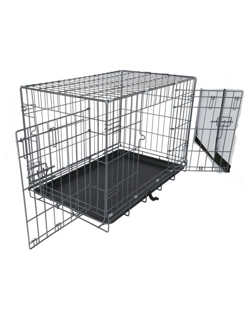 Adori Safety+ Bench Met 2 Deuren Grijs - Hondenbench