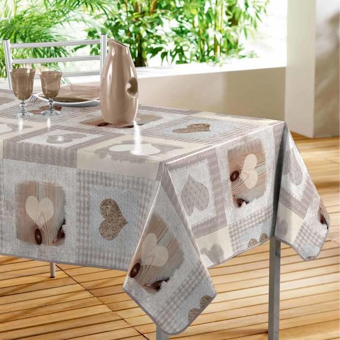 NAPPE RECTANGLE 140X240CM PVC IMPRIME COSY COEUR