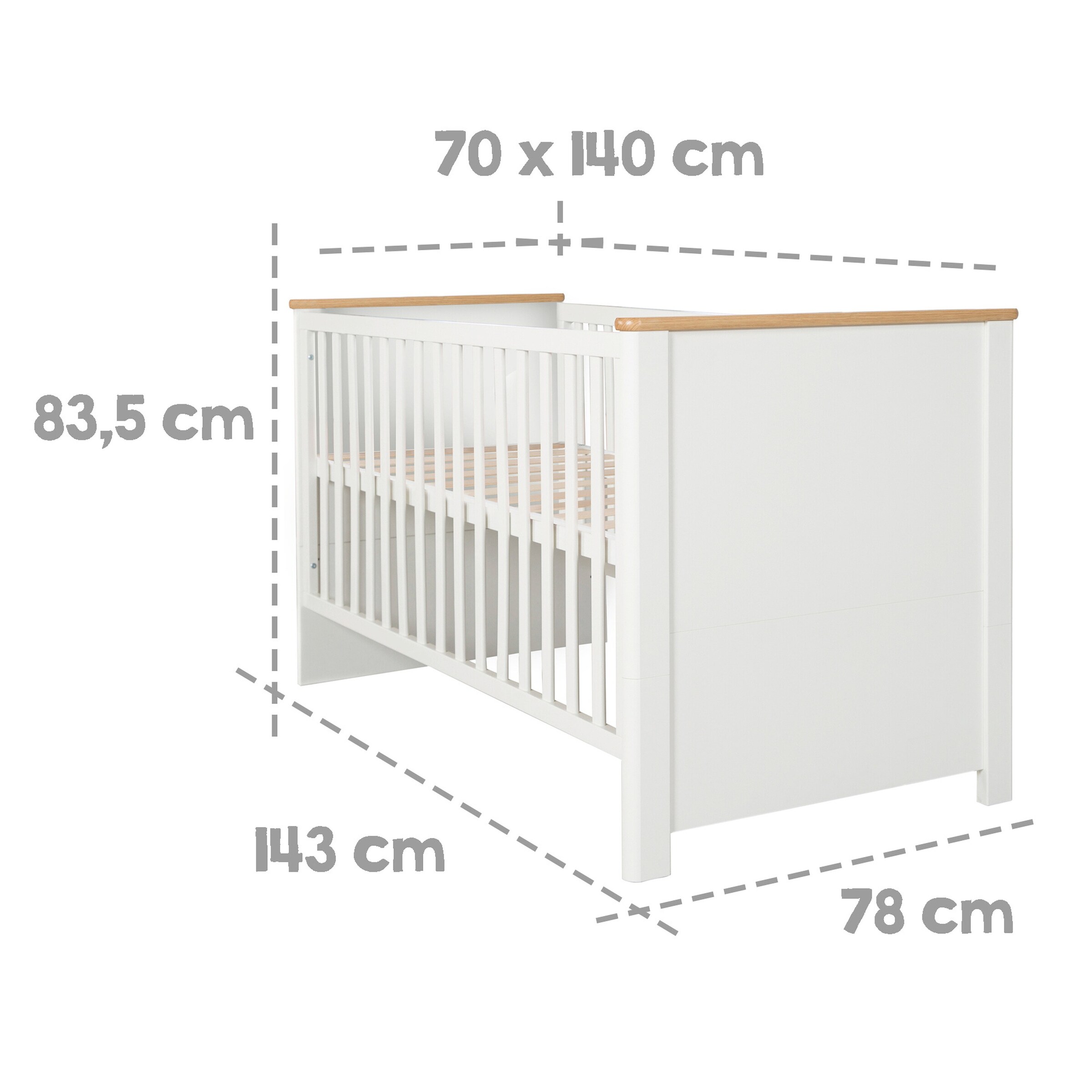 roba Kombi-Kinderbett, 70x140 cm Ava