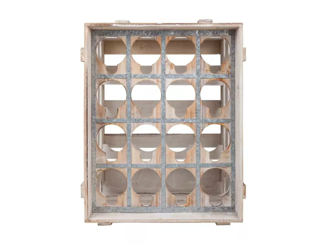 Tiroir casier à bouteilles en bois marron 41x32x55h