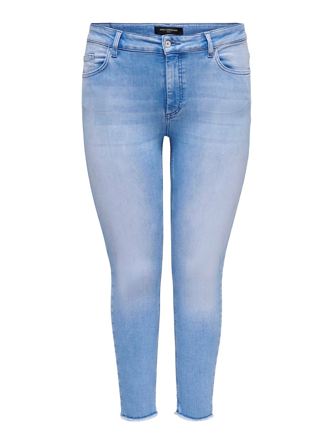 CARWILLY Mittlere Taille Skinny Fit Jeans Light Blue Denim