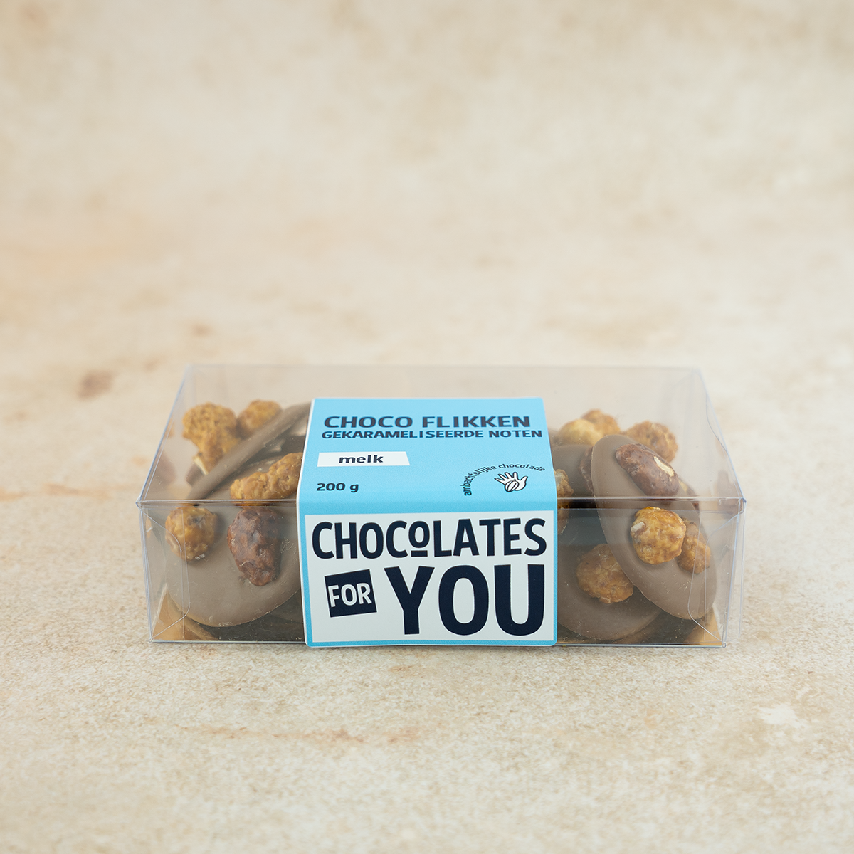 Chocolates For You Flikken gekarameliseerde noten 200 gram