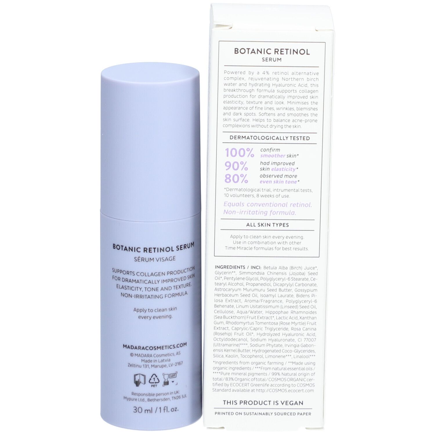 Madara Time Miracle Botanic Retinol Serum 30ml
