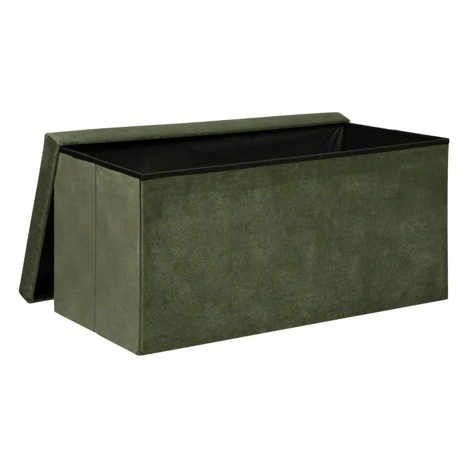 Atmosphera Poef/hocker - Opvouwbaar - Dennengroen - 76 x 38 x 38 cm