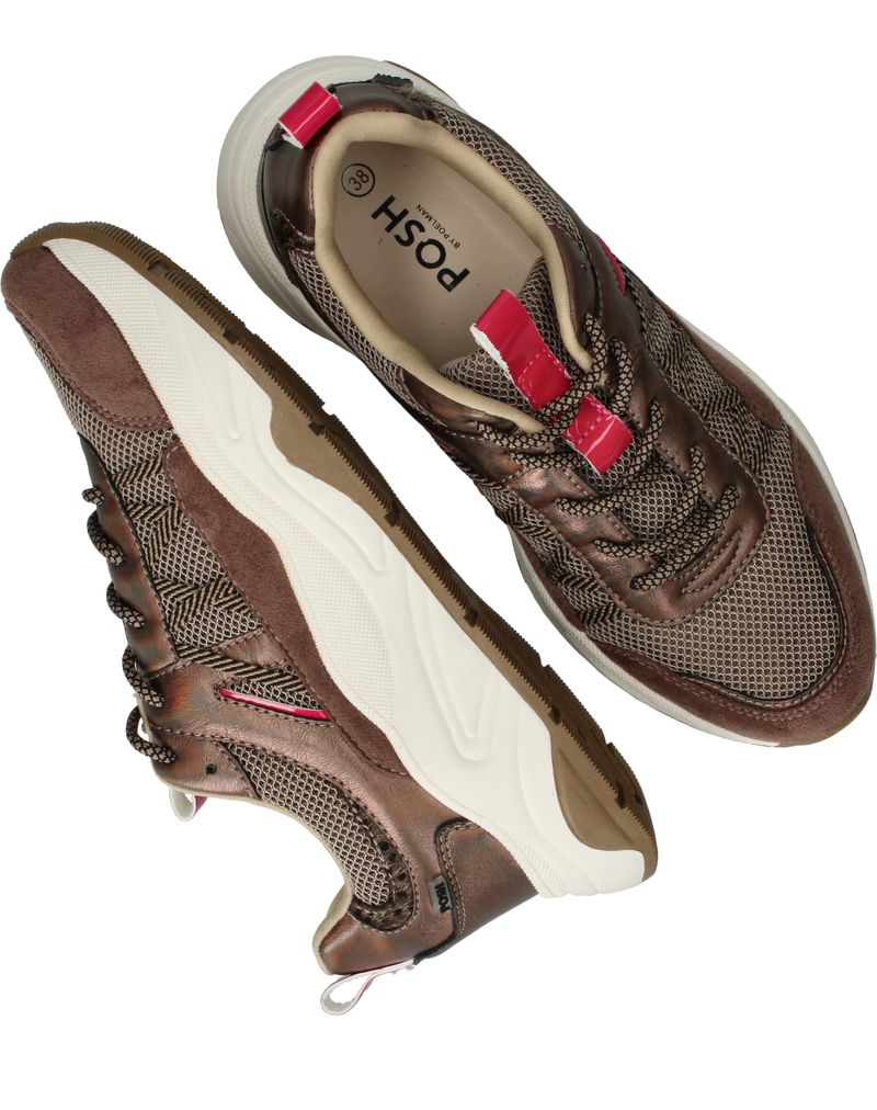 POSH by Poelman Sneakers Bruin Dames
