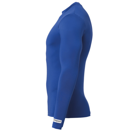 Camiseta térmica Uhlsport de manga comprida azul.