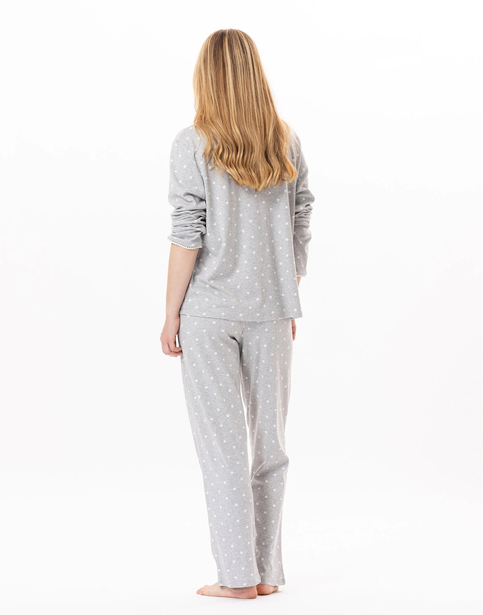 CHAMADE 806 - Pyjama boutonné en coton | Gris