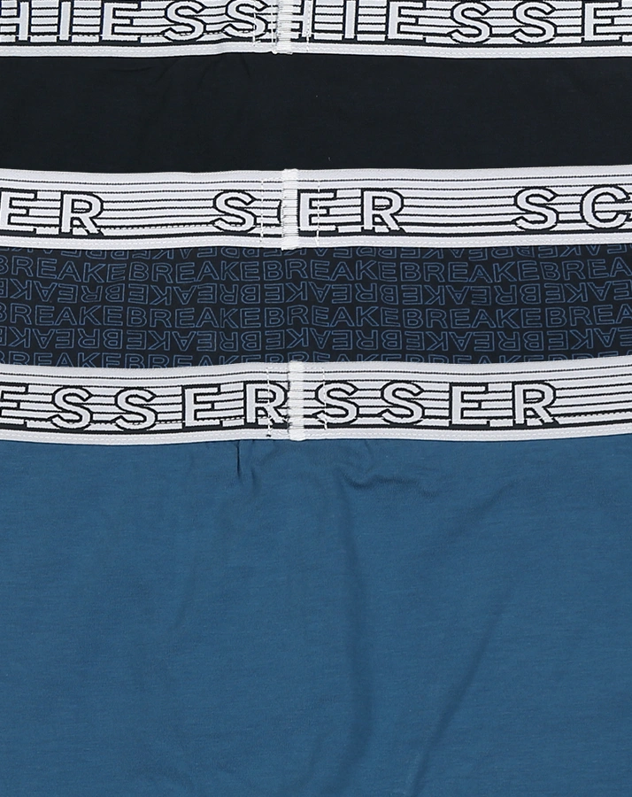 Boxershorts 95/5 3er Pack mit Schriftzug in blau