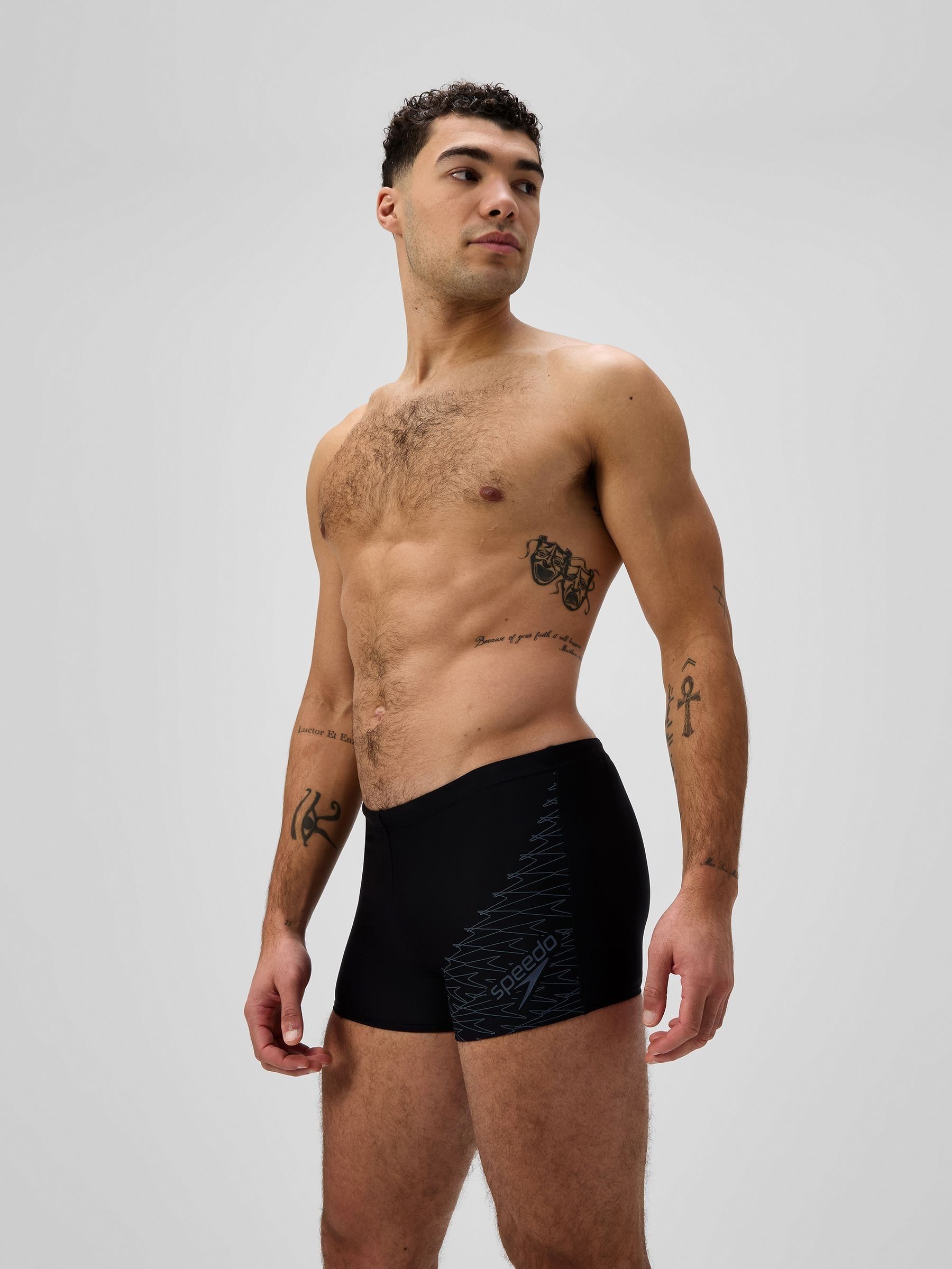 Zwart - Speedo Medley logo aquashorts