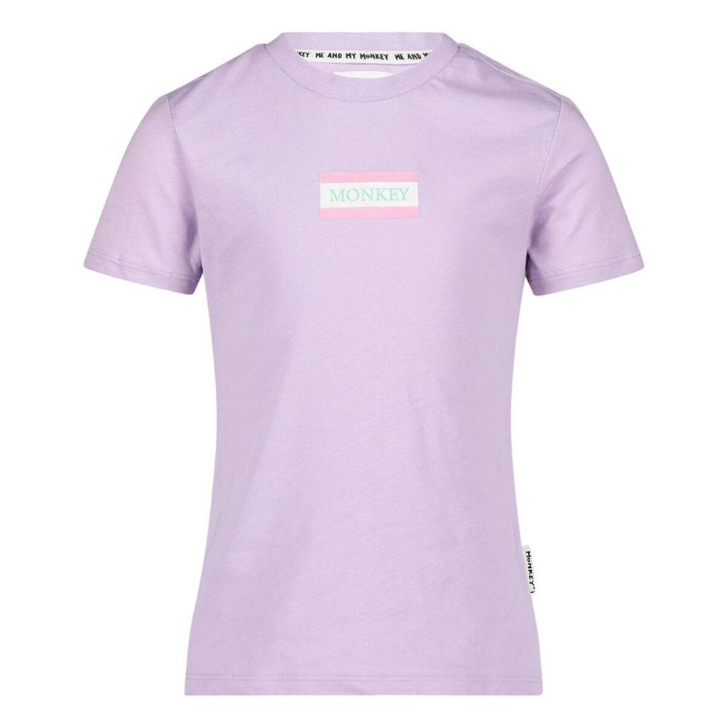 Me & My Monkey T-shirt June met logo lila