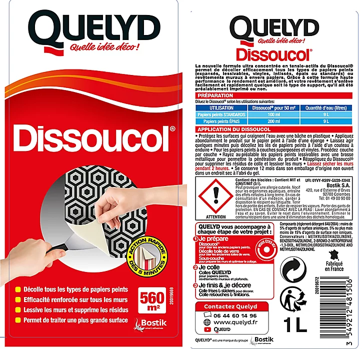 Décolleur Papier Peint Quelyd Dissoucol 1 l