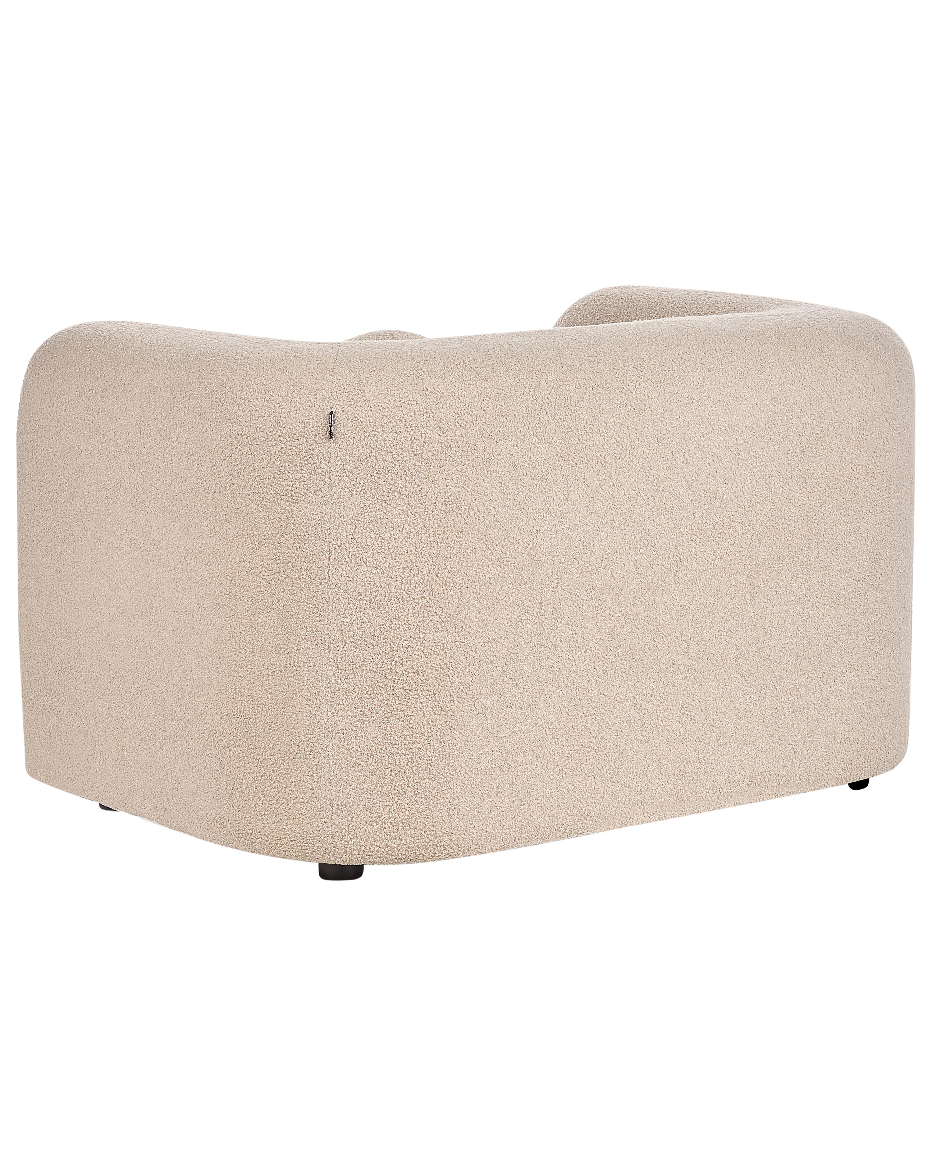 Fauteuil LEIREN Bouclé Beige